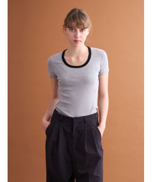 three dots / スリードッツ Tシャツ | Cotton basics ringer jessica | 詳細6