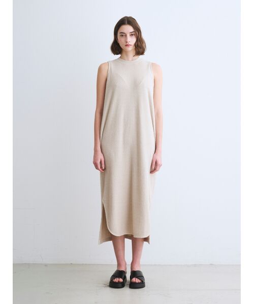 three dots / スリードッツ ドレス | Double pile tank dress | 詳細9