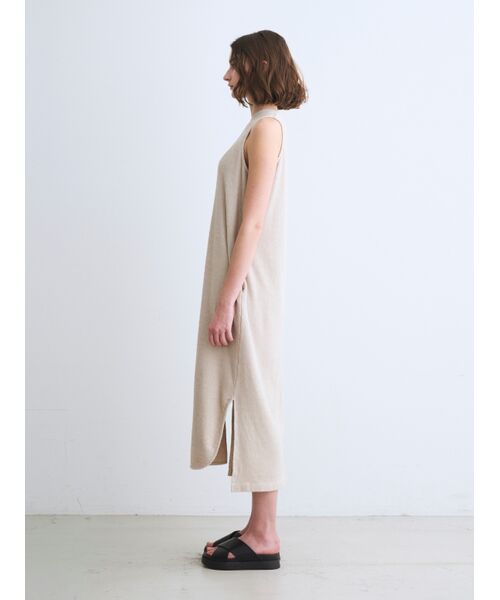 three dots / スリードッツ ドレス | Double pile tank dress | 詳細10