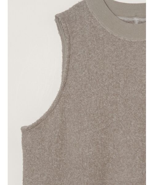 three dots / スリードッツ ドレス | Double pile tank dress | 詳細3