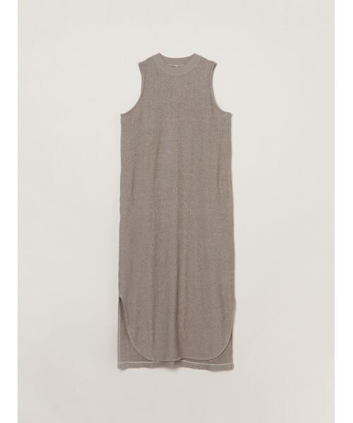 three dots / スリードッツ ドレス | Double pile tank dress(sueded grey)