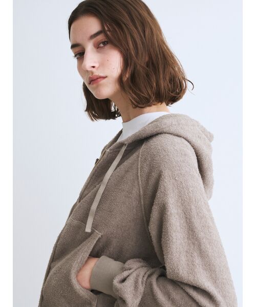 three dots / スリードッツ その他トップス | Double pile zip up hoody | 詳細8