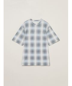 three dots / スリードッツ Tシャツ | Men's shadow check print t-shirt