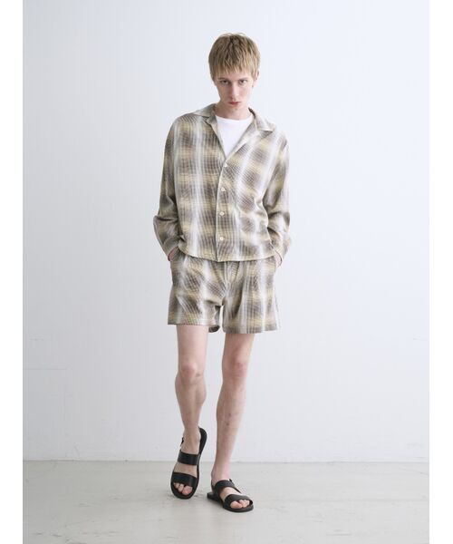three dots / スリードッツ シャツ・ブラウス | Men's shadow check print shirt | 詳細9