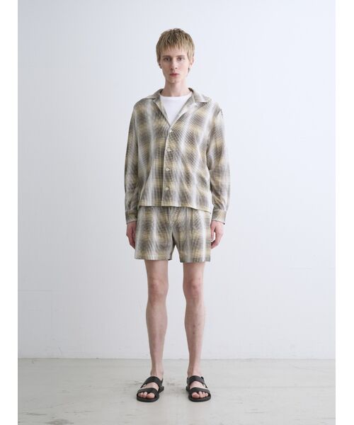 three dots / スリードッツ シャツ・ブラウス | Men's shadow check print shirt | 詳細10