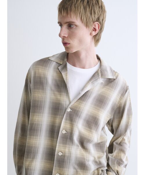 three dots / スリードッツ シャツ・ブラウス | Men's shadow check print shirt | 詳細7