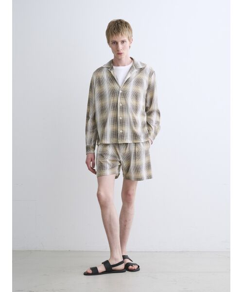 three dots / スリードッツ シャツ・ブラウス | Men's shadow check print shirt | 詳細8
