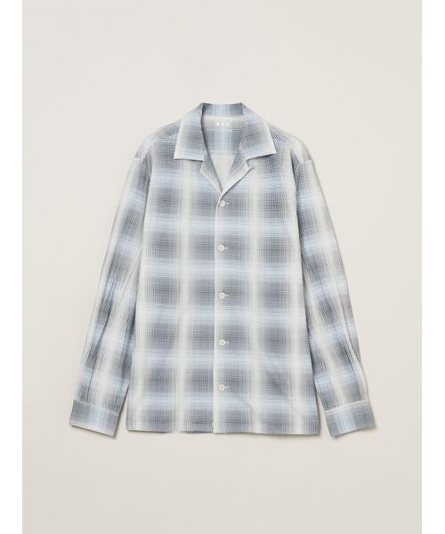 three dots/スリードッツ Men's shadow check print shirt blue multi S three dots/スリードッツ Men's shadow check print shirt blue multi S
