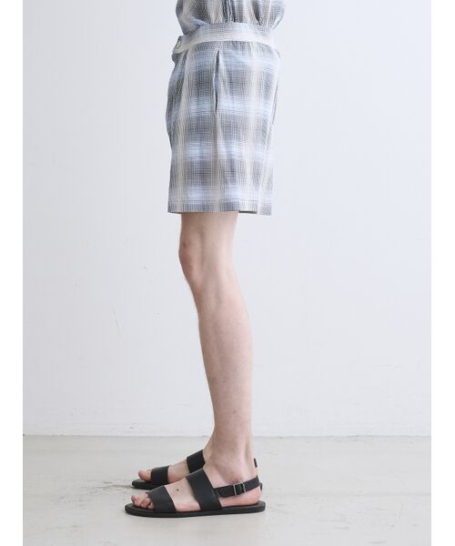 three dots / スリードッツ その他パンツ | Men's shadow check print short pants | 詳細10