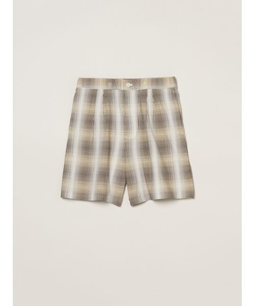 three dots/スリードッツ Men's shadow check print short pants brown multi M three dots/スリードッツ Men's shadow check print short pants brown multi M