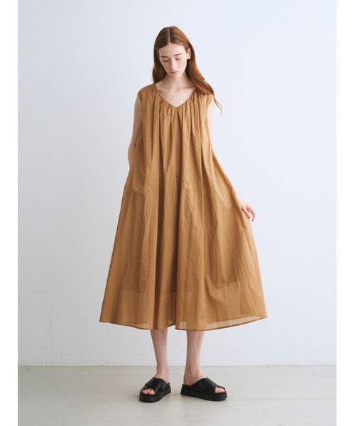 three dots / スリードッツ ドレス | Sheer lawn dress | 詳細9