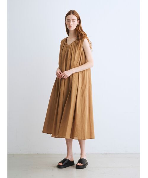 three dots / スリードッツ ドレス | Sheer lawn dress | 詳細10