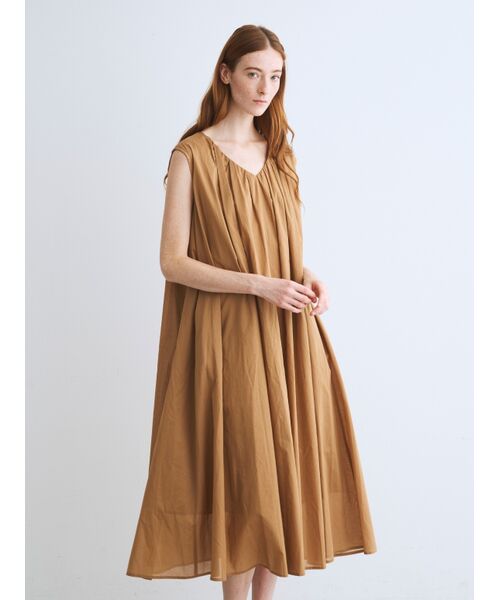 three dots / スリードッツ ドレス | Sheer lawn dress | 詳細6