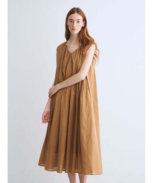 three dots / スリードッツ ドレス | Sheer lawn dress | 詳細7