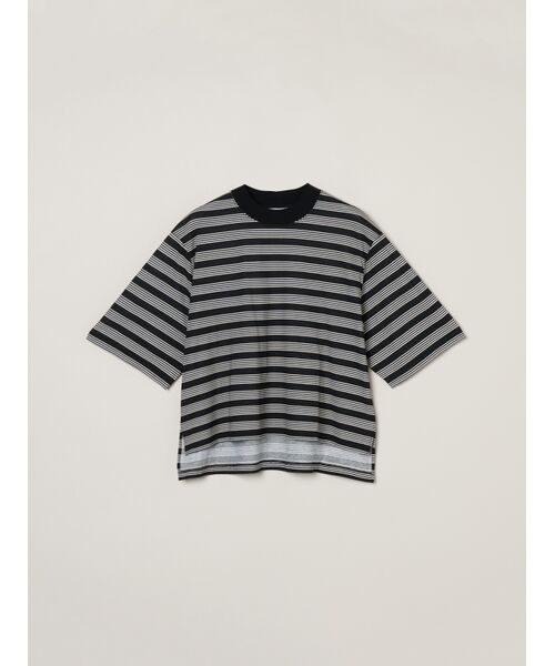 three dots / スリードッツ Tシャツ | Hampton tee short sleeve(black multi)