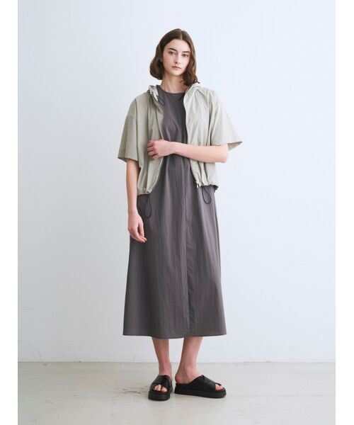 three dots / スリードッツ その他トップス | Seaside line half sleeve hoody | 詳細10