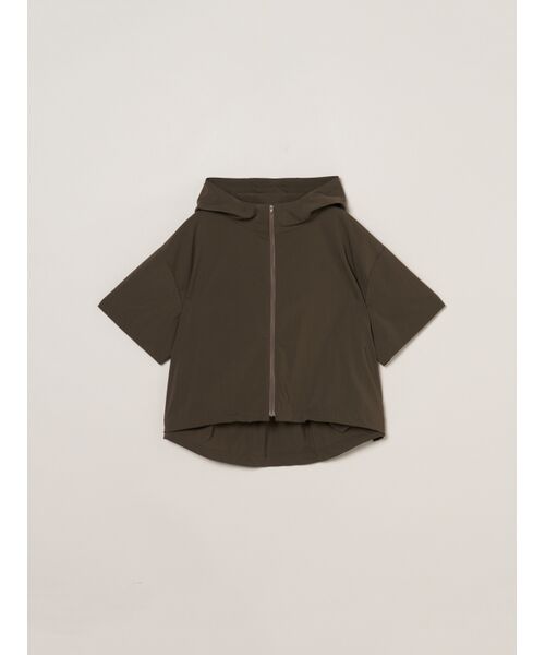 three dots/�X���[�h�b�c Seaside line half sleeve hoody khaki S