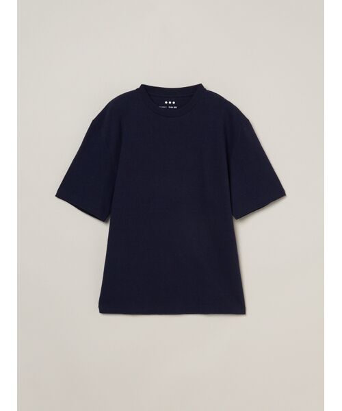 three dots/スリードッツ Men's organic recycled cotton t-shirt navy M three dots/スリードッツ Men's organic recycled cotton t-shirt navy M