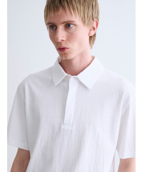 three dots / スリードッツ ポロシャツ | Men's organic recycled cotton polo | 詳細7
