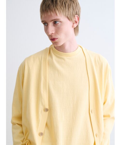 three dots / スリードッツ カーディガン・ボレロ | Men's organic recycled cotton cardigan | 詳細7