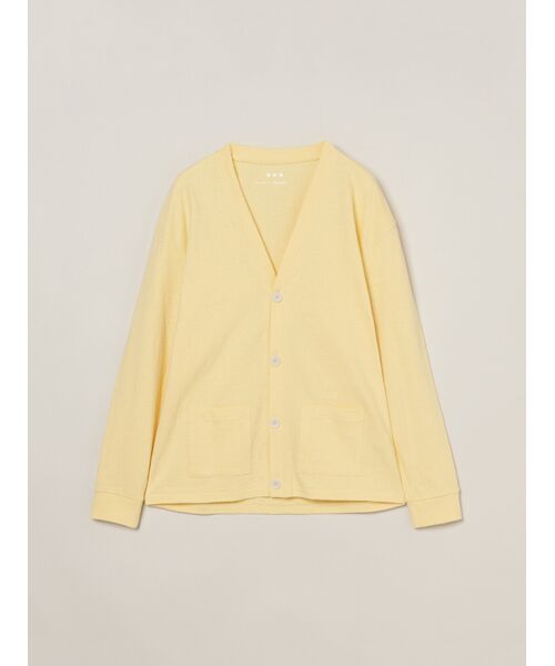 three dots/スリードッツ Men's organic recycled cotton cardigan french vanilla L three dots/スリードッツ Men's organic recycled cotton cardigan french vanilla L