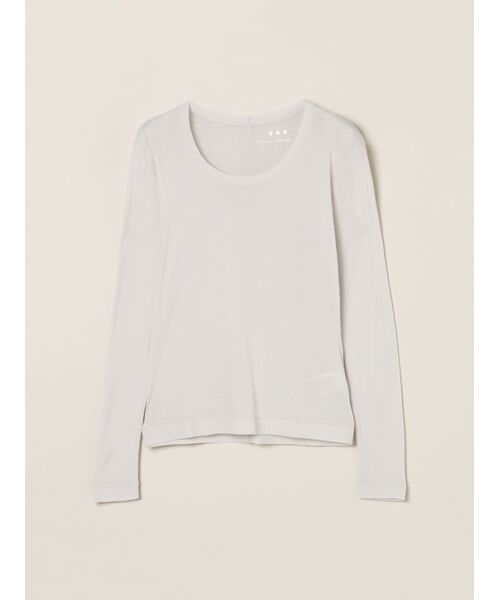 three dots / スリードッツ Tシャツ | Sheer Jessica（cool grey）