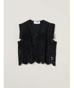 three dots / スリードッツ その他トップス | Tropical lace tops