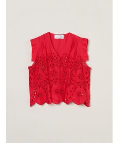 three dots / スリードッツ その他トップス | Tropical lace tops