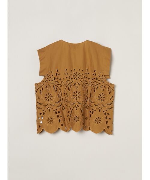 three dots / スリードッツ その他トップス | Tropical lace tops | 詳細1