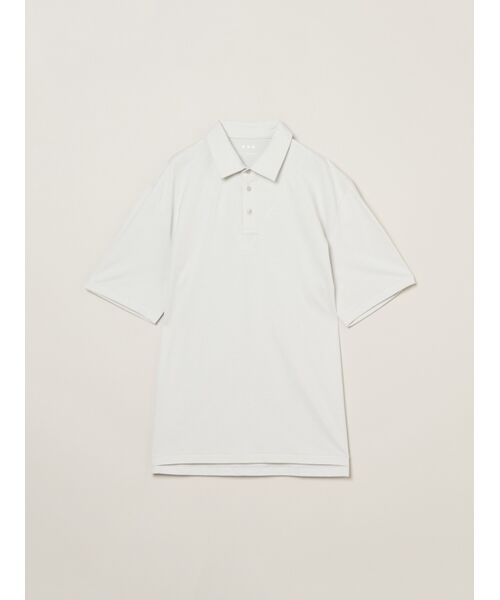 セール】 Men's powdery cotton s/s polo （ポロシャツ）｜three