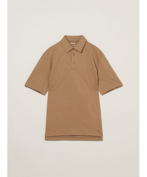 【メル13671】スリードッツ パウダリーコットン ポロシャツ セール】 Men's powdery cotton s/s polo （ポロシャツ）｜three
