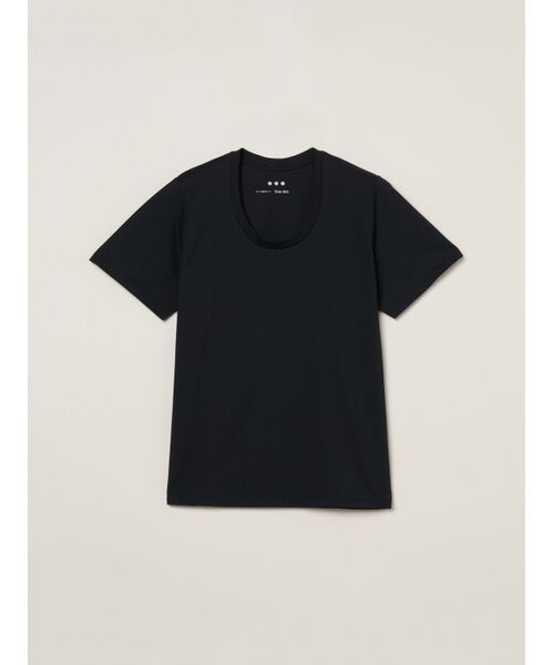 three dots/スリードッツ Powdery cotton Jessica tee black S three dots/スリードッツ Powdery cotton Jessica tee black S