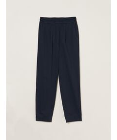three dots スリードッツ ストレッチワイドパンツ 黒 S ストレッチポンチ 裾リブパンツ【Stretch ponte】｜three dots