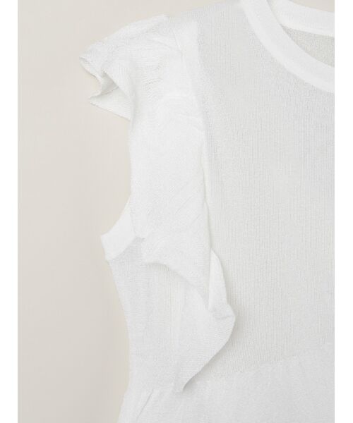 three dots / スリードッツ その他トップス | Shimmer sweater  ruffle top | 詳細4