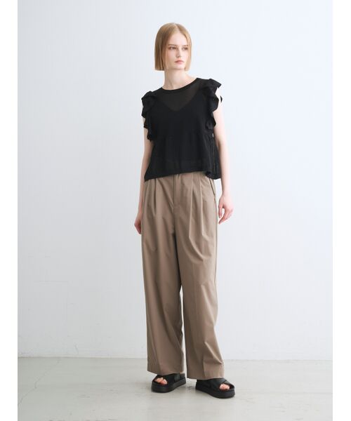 three dots / スリードッツ その他トップス | Shimmer sweater  ruffle top | 詳細9