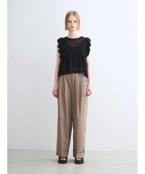 three dots / スリードッツ その他トップス | Shimmer sweater  ruffle top | 詳細10