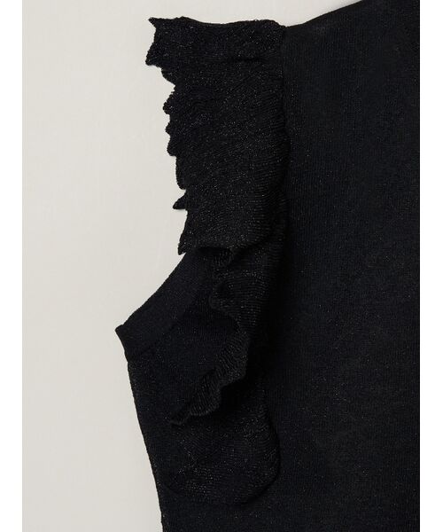 three dots / スリードッツ その他トップス | Shimmer sweater  ruffle top | 詳細3