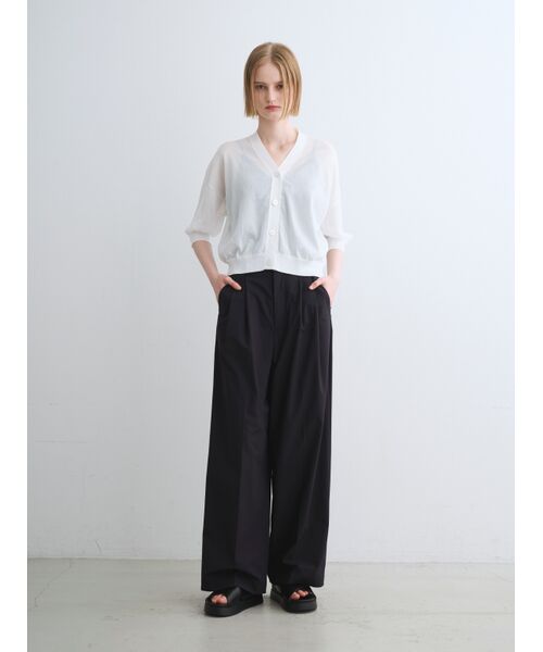 three dots / スリードッツ カーディガン・ボレロ | Shimmer sweater half slv CD | 詳細9