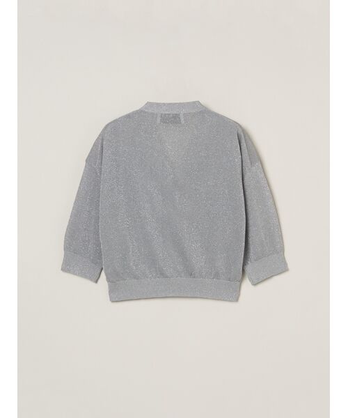 three dots / スリードッツ カーディガン・ボレロ | Shimmer sweater half slv CD | 詳細1