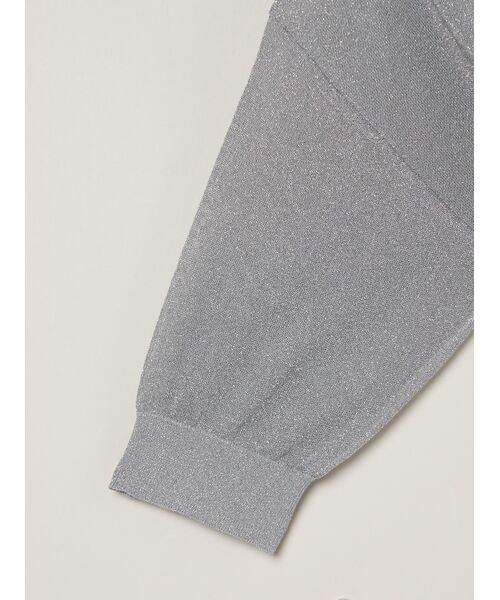 three dots / スリードッツ カーディガン・ボレロ | Shimmer sweater half slv CD | 詳細3