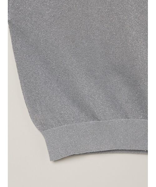 three dots / スリードッツ カーディガン・ボレロ | Shimmer sweater half slv CD | 詳細4