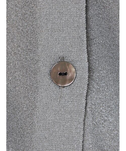 three dots / スリードッツ カーディガン・ボレロ | Shimmer sweater half slv CD | 詳細5
