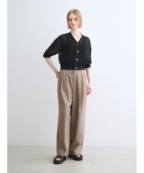 three dots / スリードッツ カーディガン・ボレロ | Shimmer sweater half slv CD | 詳細10