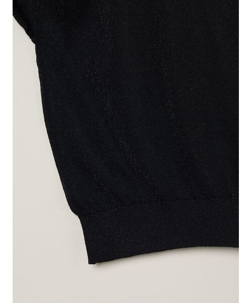 three dots / スリードッツ カーディガン・ボレロ | Shimmer sweater half slv CD | 詳細4