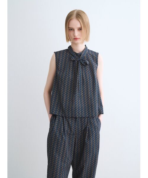 three dots / スリードッツ その他トップス | Dry twill tie brouse | 詳細6