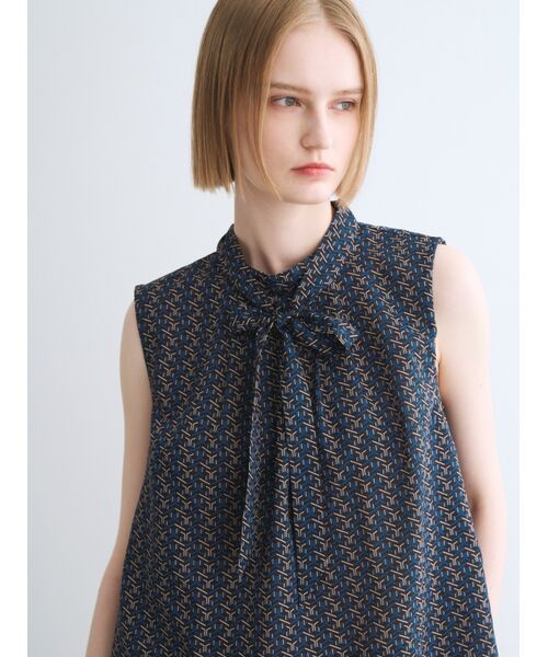 three dots / スリードッツ その他トップス | Dry twill tie brouse | 詳細7