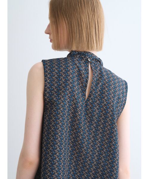 three dots / スリードッツ その他トップス | Dry twill tie brouse | 詳細8