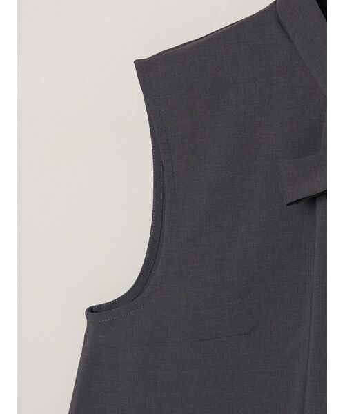 three dots / スリードッツ その他トップス | Dry twill tie brouse | 詳細3