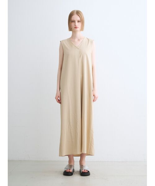three dots / スリードッツ ドレス | Dry twill easy dress | 詳細10