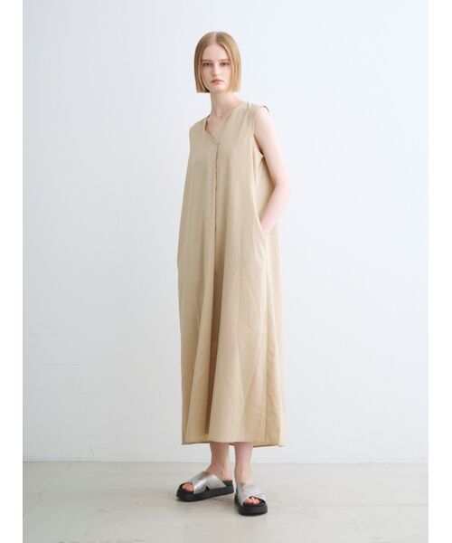 three dots / スリードッツ ドレス | Dry twill easy dress | 詳細6